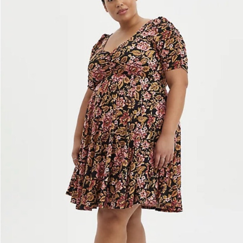 Torrid Floral Skater Mini Dress